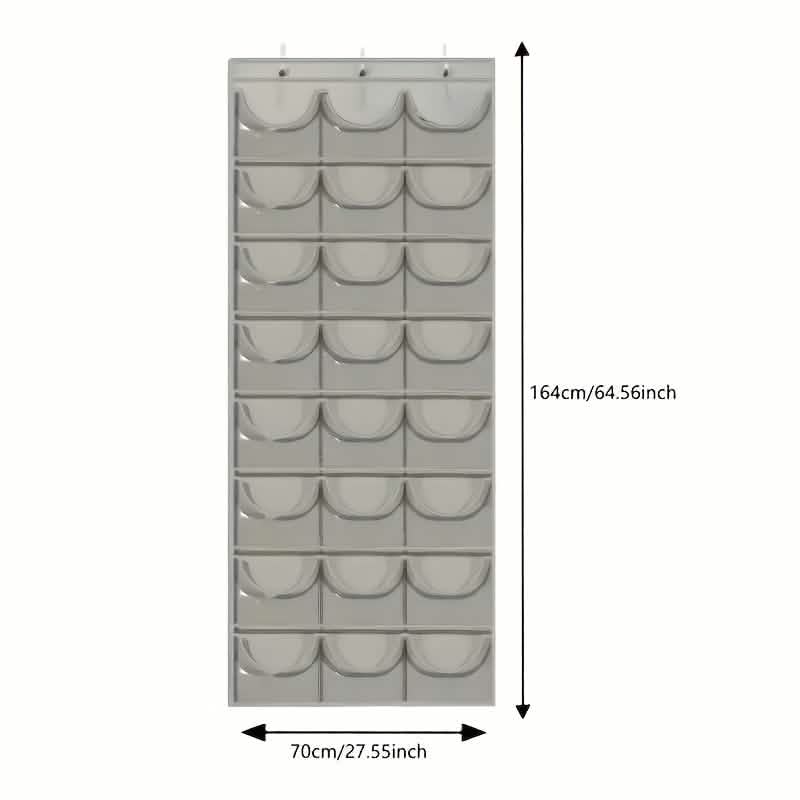 24-Grid Hanging Door Organizer - Clear Pocket Storage organizer detail