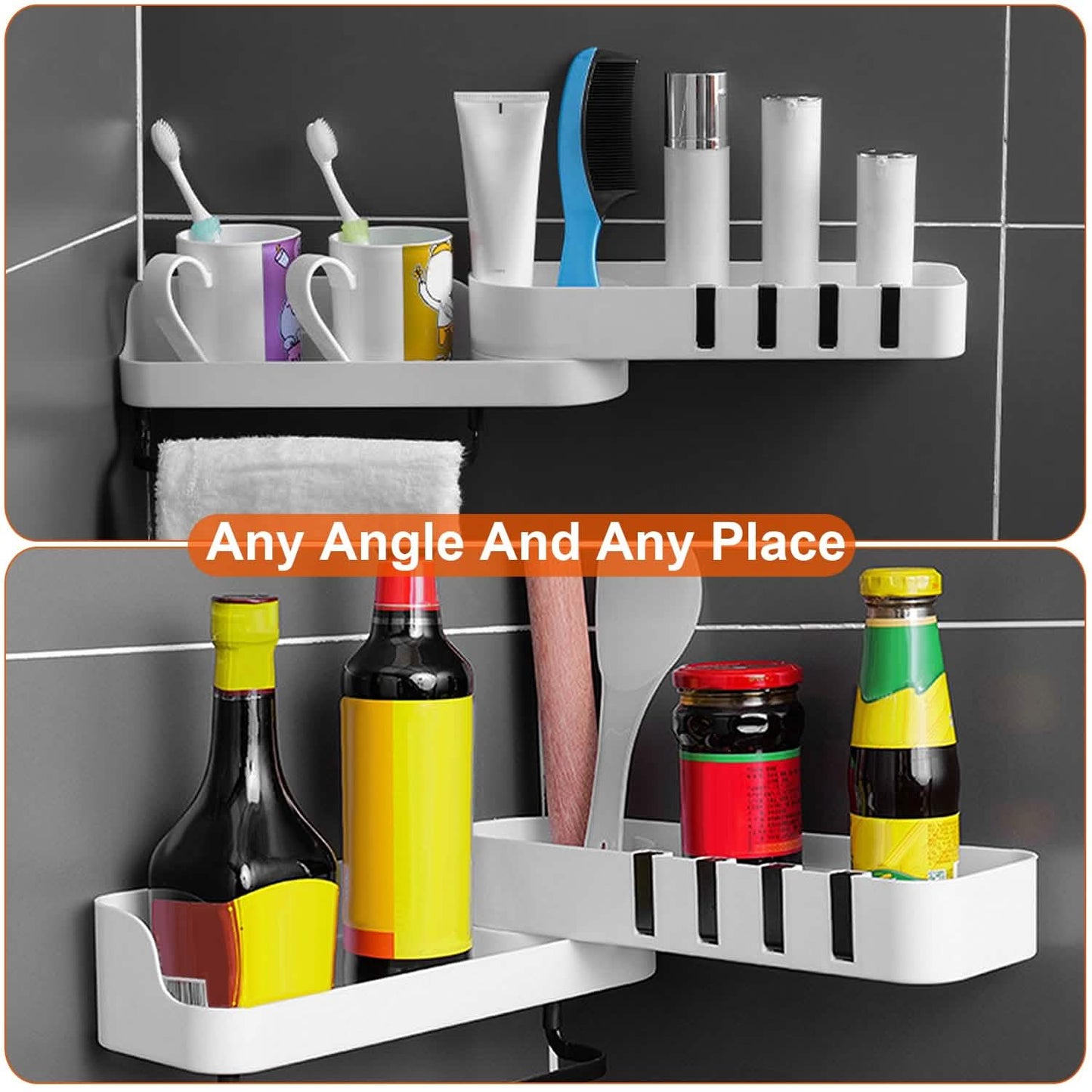 180° Rotating Bathroom Corner Caddy Shelf for shower
