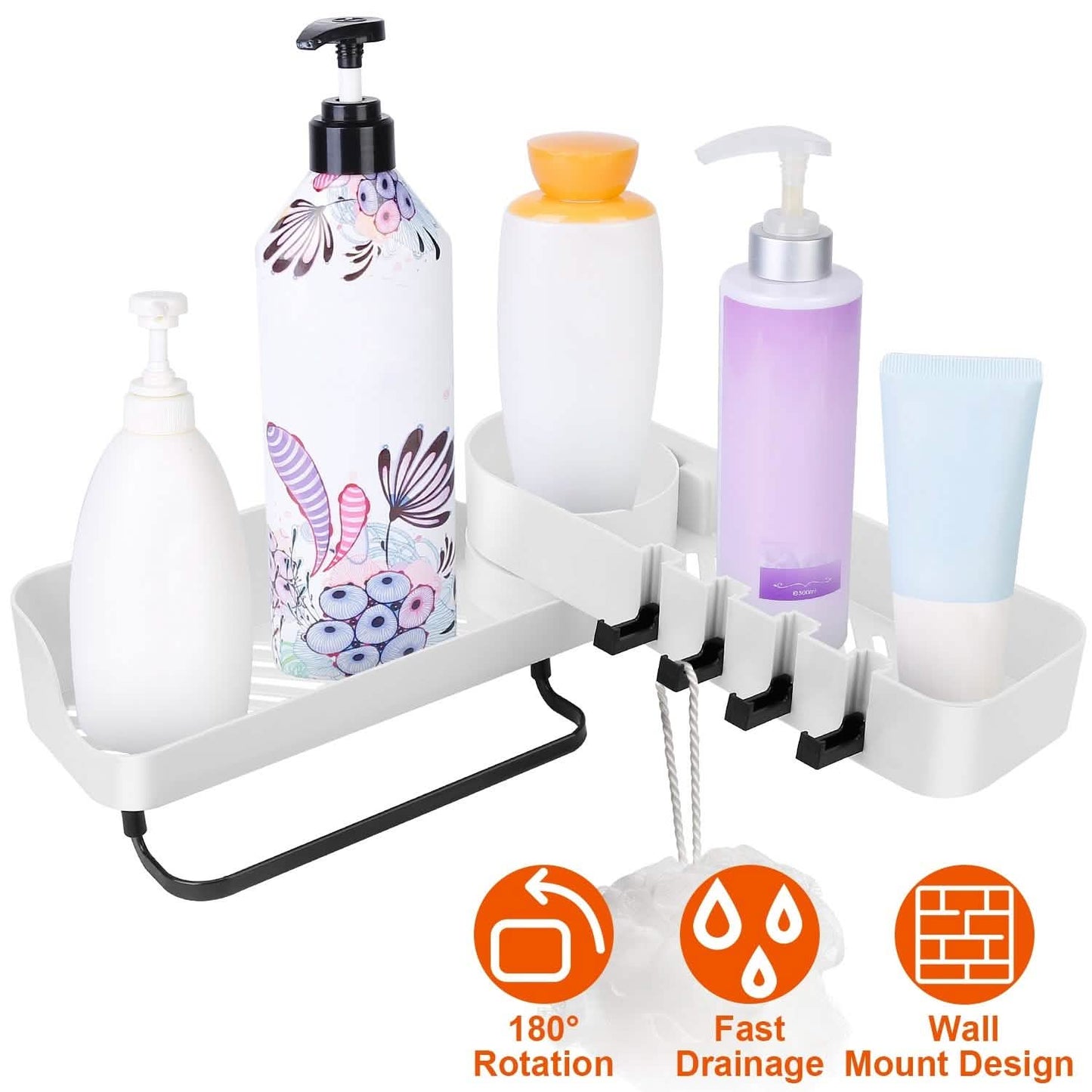 space-saving shower caddy for apartments, renters, and small bathrooms