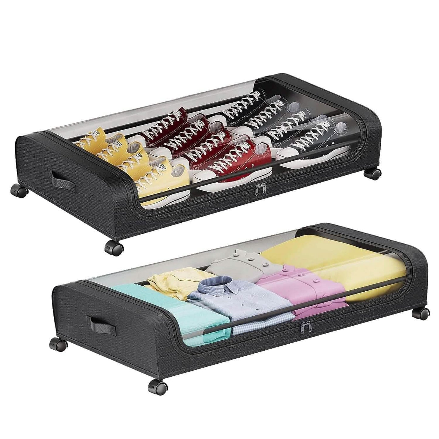 space-saving under bed storage for apartments, dorms, and small bedrooms