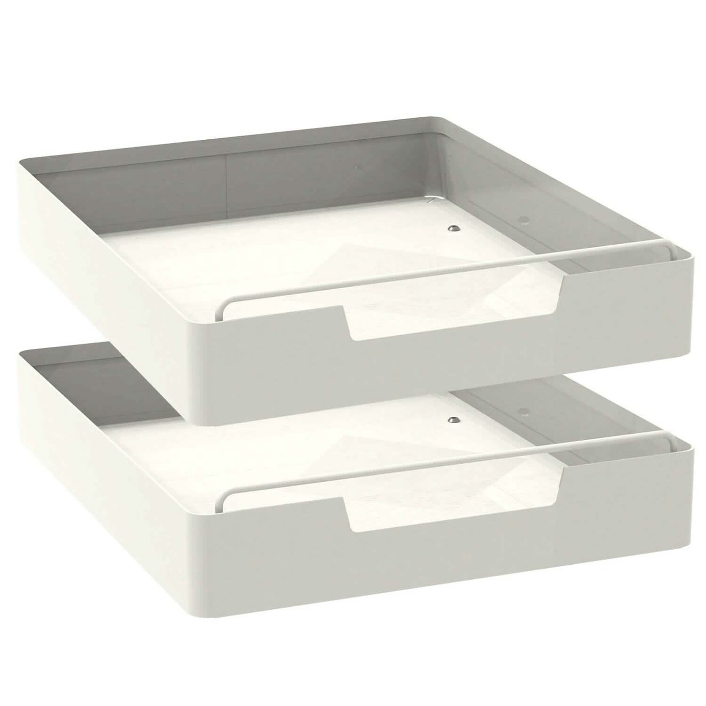 Pull-Out Cabinet Organizer 2-Pack - Slide-Out Storage Drawers for cabinet