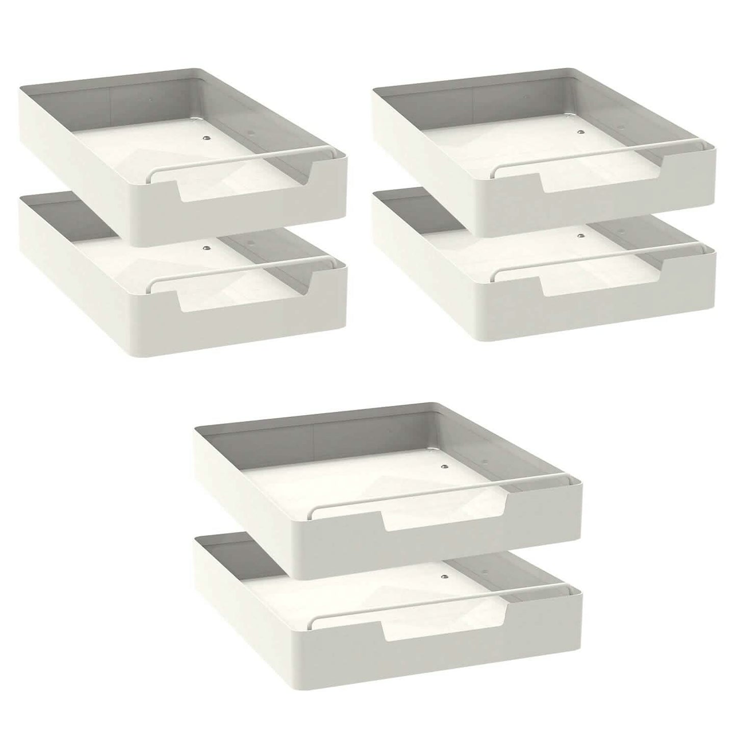 pull-out cabinet organizer 2-pack - slide-out storage drawers in a cabinet setup