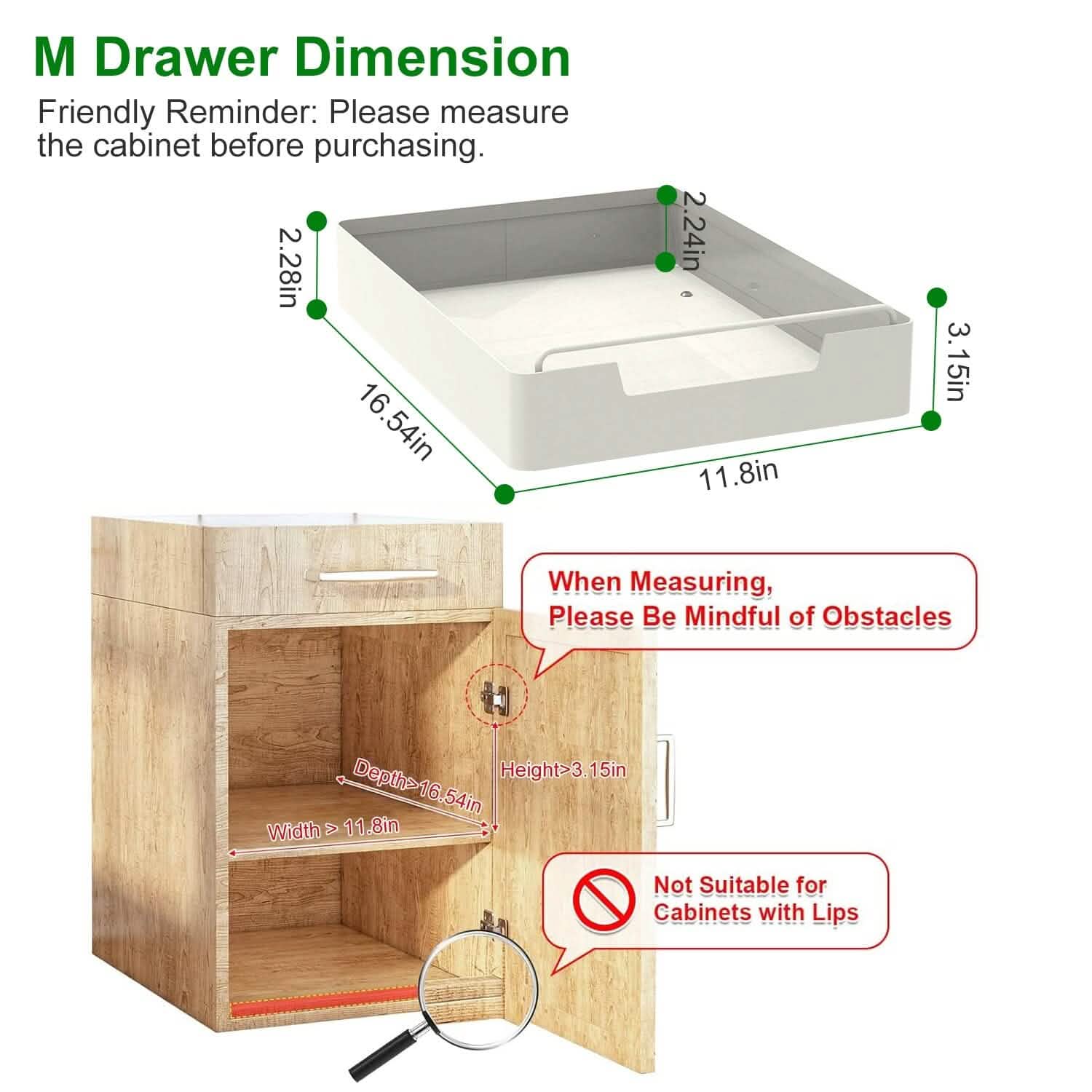 Pull-Out Cabinet Organizer 2-Pack - Slide-Out Storage Drawers organizer detail