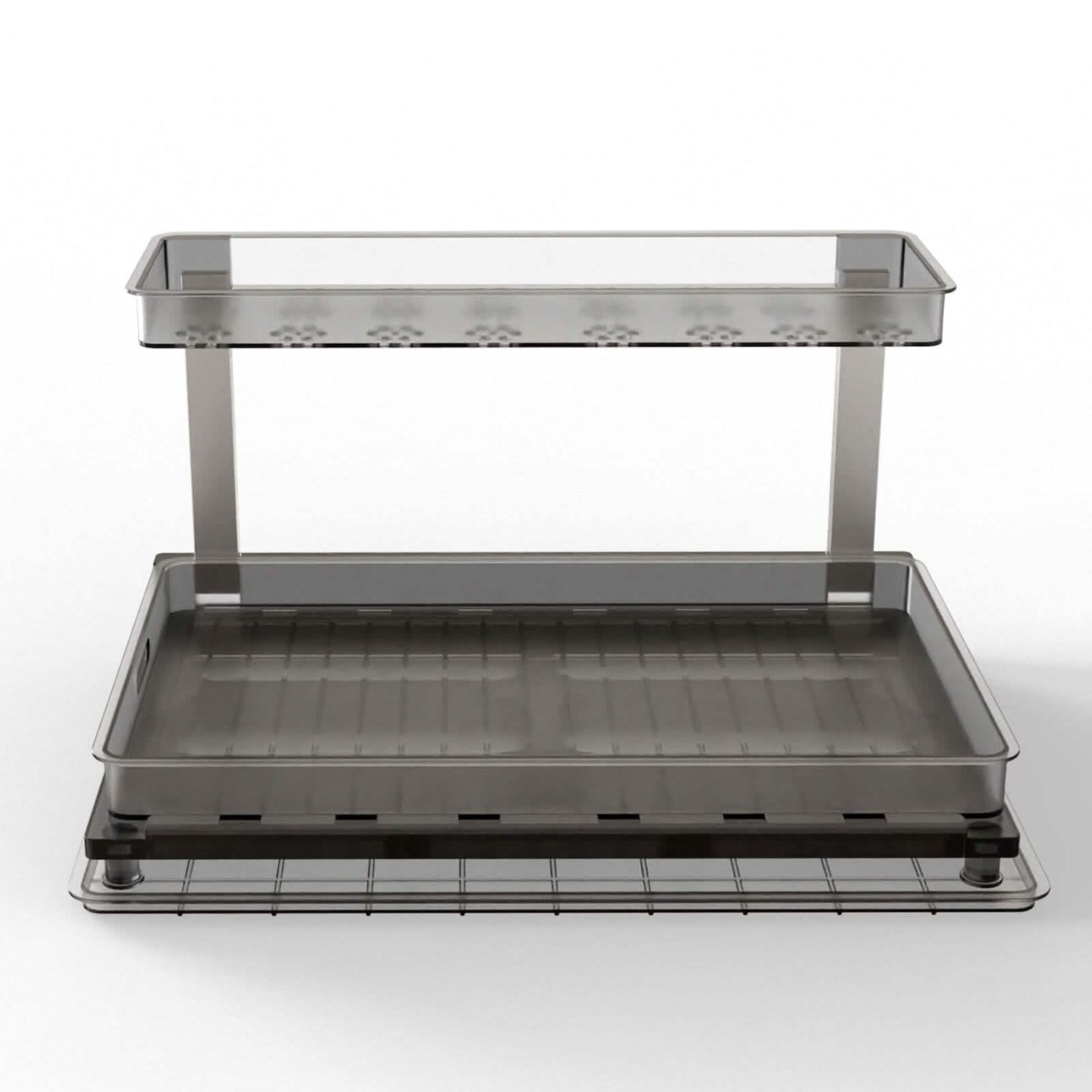space-saving under sink organizer for apartments, dorm bathrooms, and compact kitchens