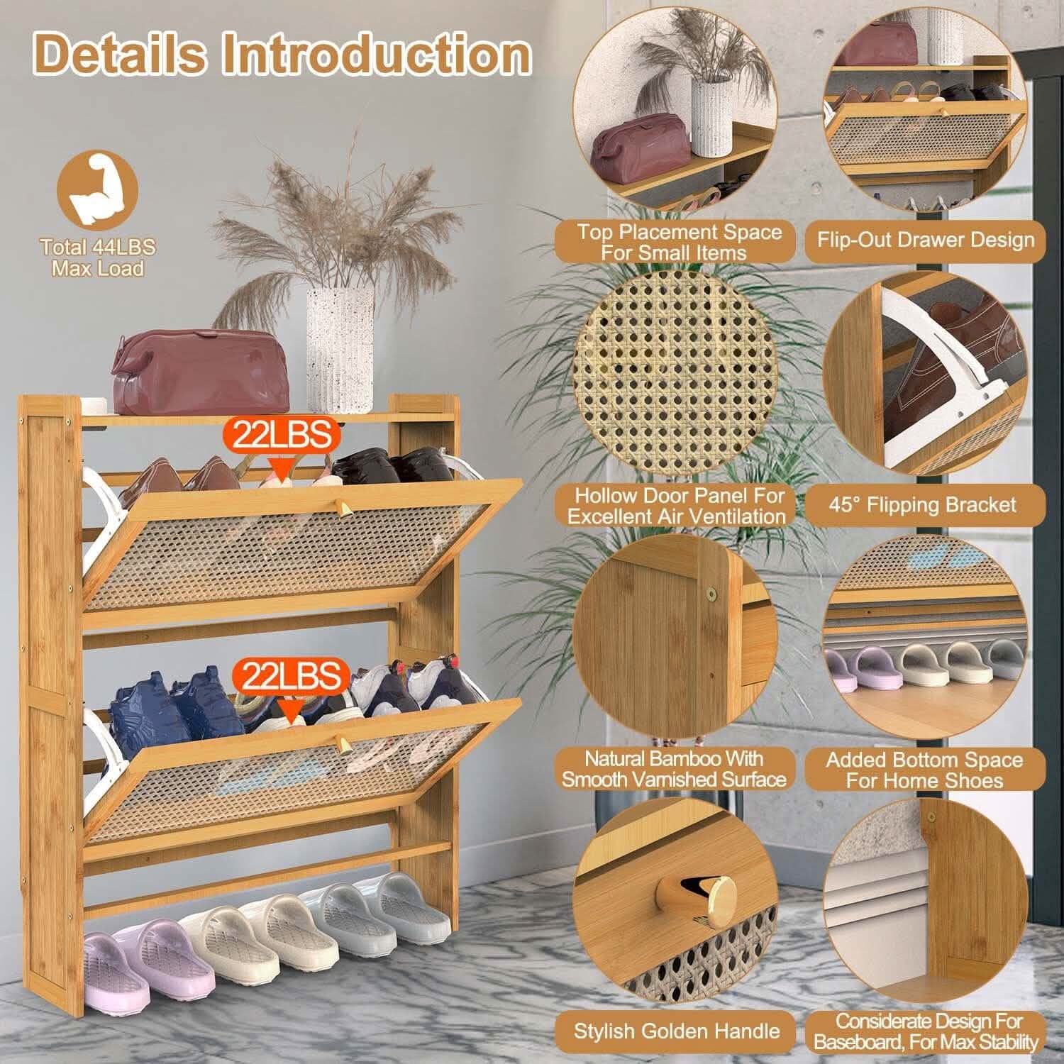 shoe cabinet for small-space organization