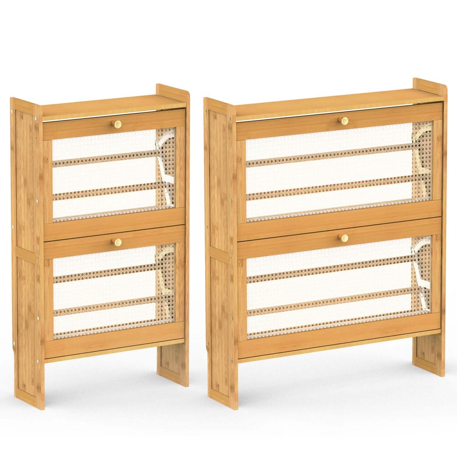 space-saving shoe cabinet for apartments, condos, and narrow hallways