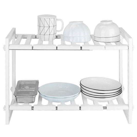 Under Sink 2-Tier Organizer Retractable Space Saving Storage