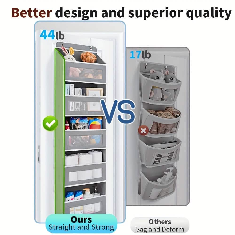space-saving over the door organizer for apartments, dorms, and homes short on shelf space