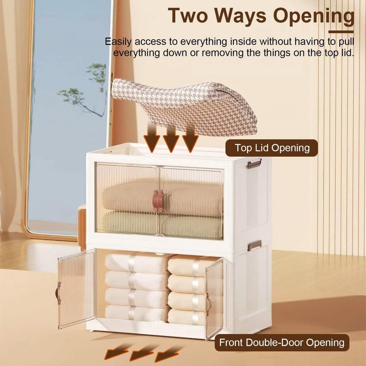 space-saving stackable storage bins for apartments, dorms, and everyday decluttering