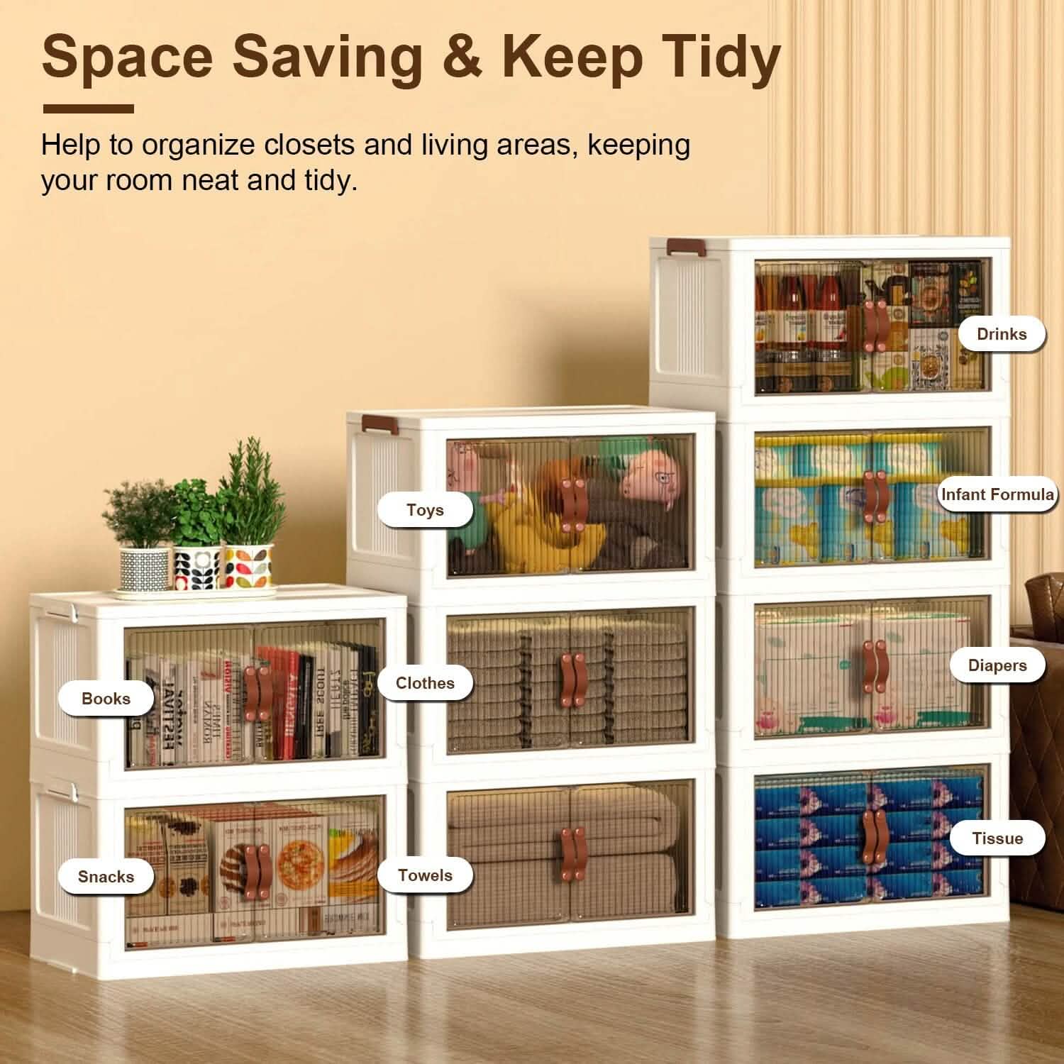 stackable storage bins for small-space organization