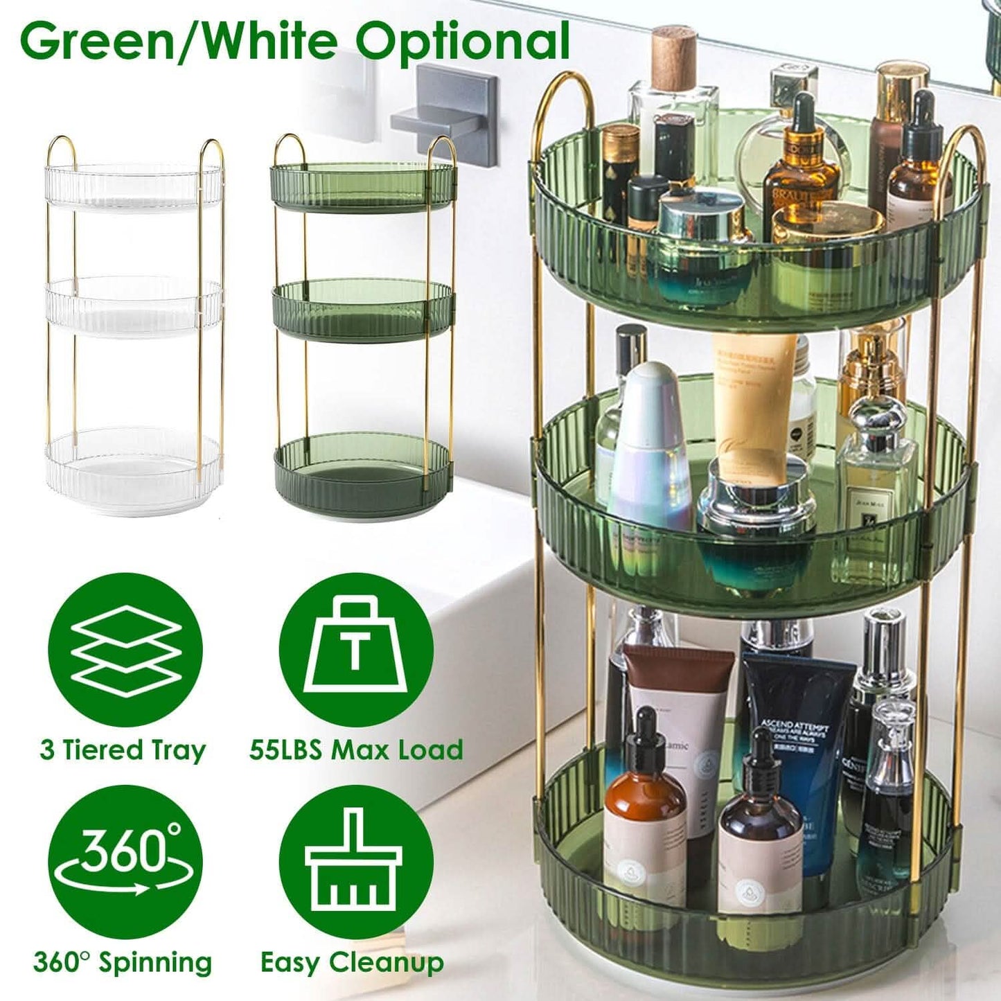 makeup organizer for small-space organization