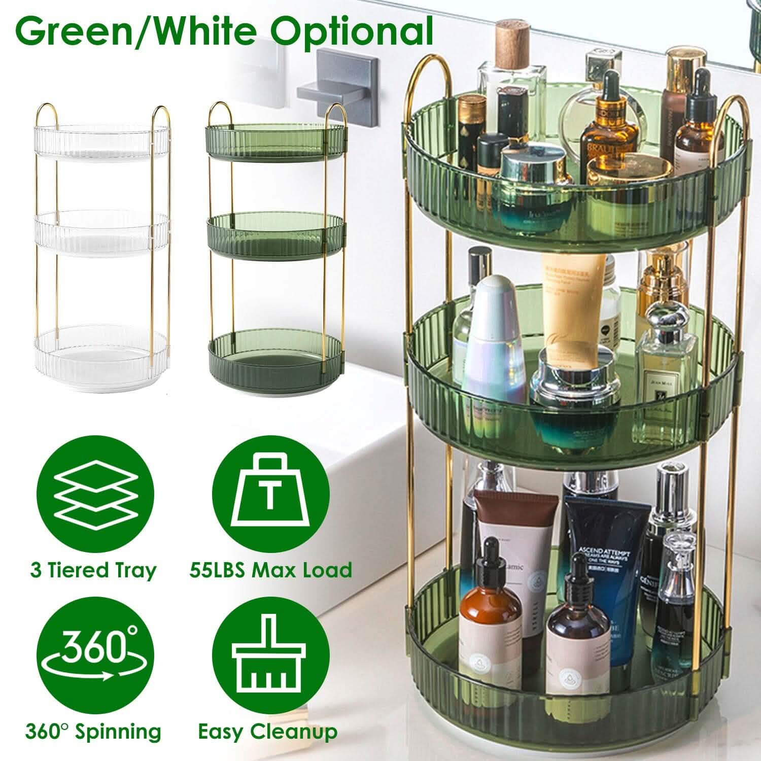 makeup organizer for small-space organization