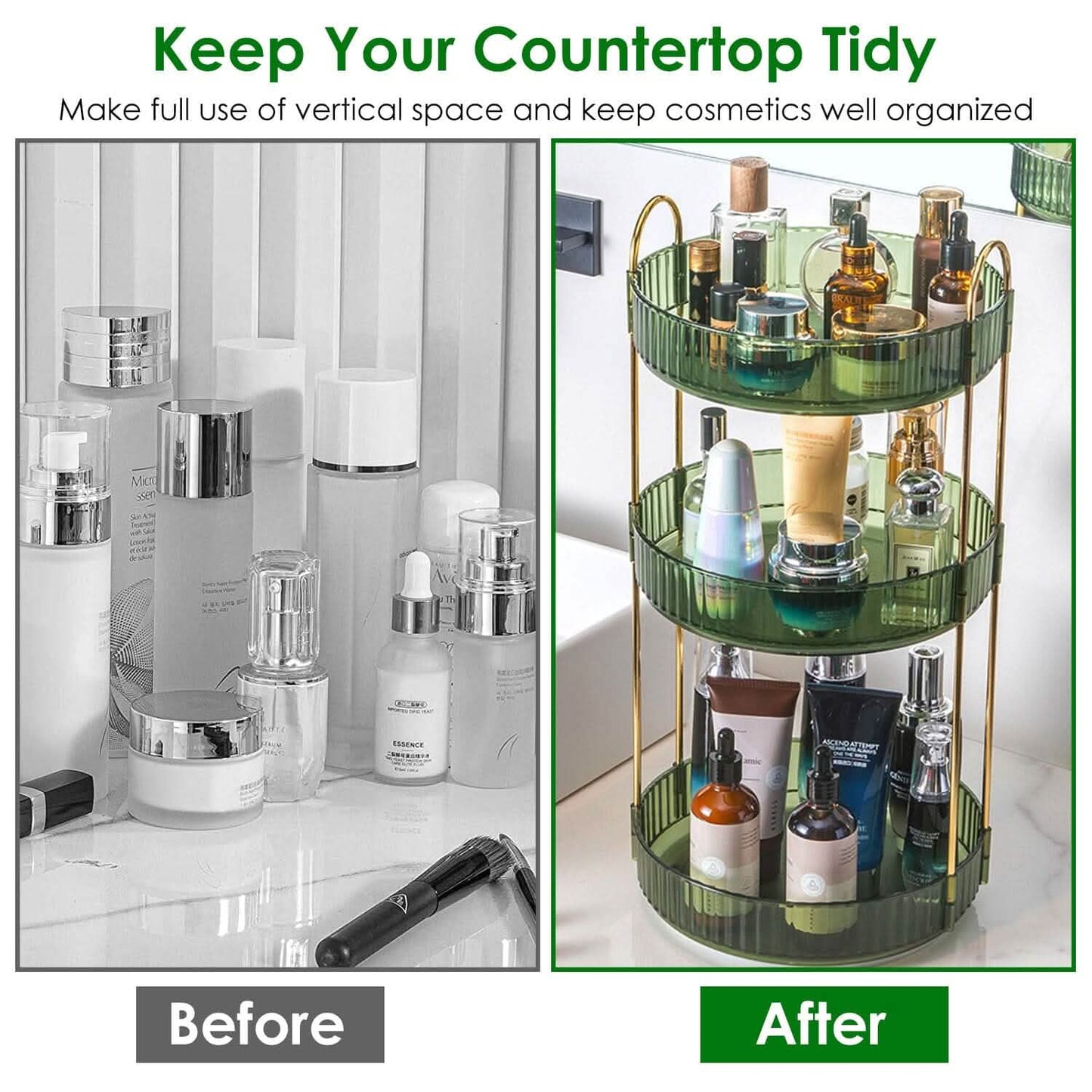 makeup organizer for small-space organization