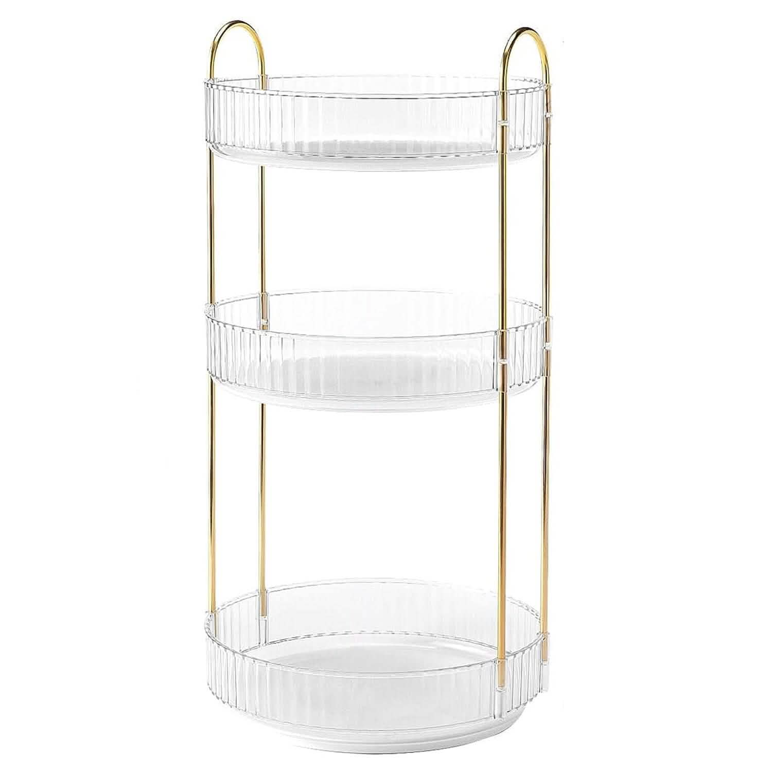 space-saving makeup organizer for small bathrooms, vanities, and dorm desks