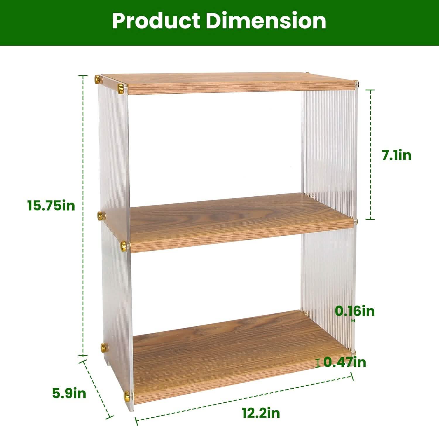 space-saving countertop organizer for small bathrooms, vanities, and dorm desks