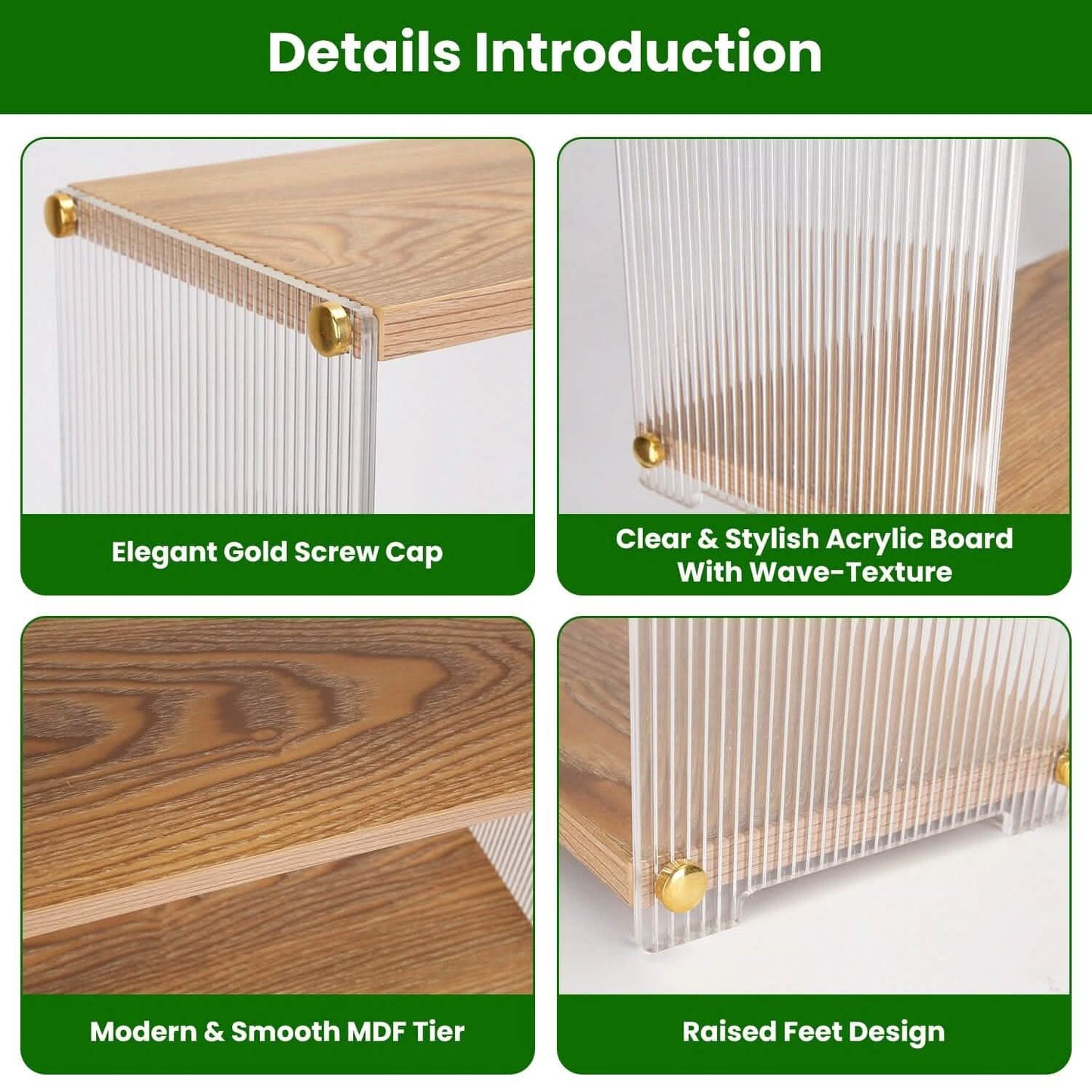 3-Tier Acrylic Countertop Organizer - Bathroom and Vanity Storage organizer detail