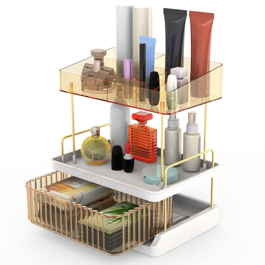 3-Tier Makeup Organizer - Vanity and Bathroom Counter Storage for vanity or countertop