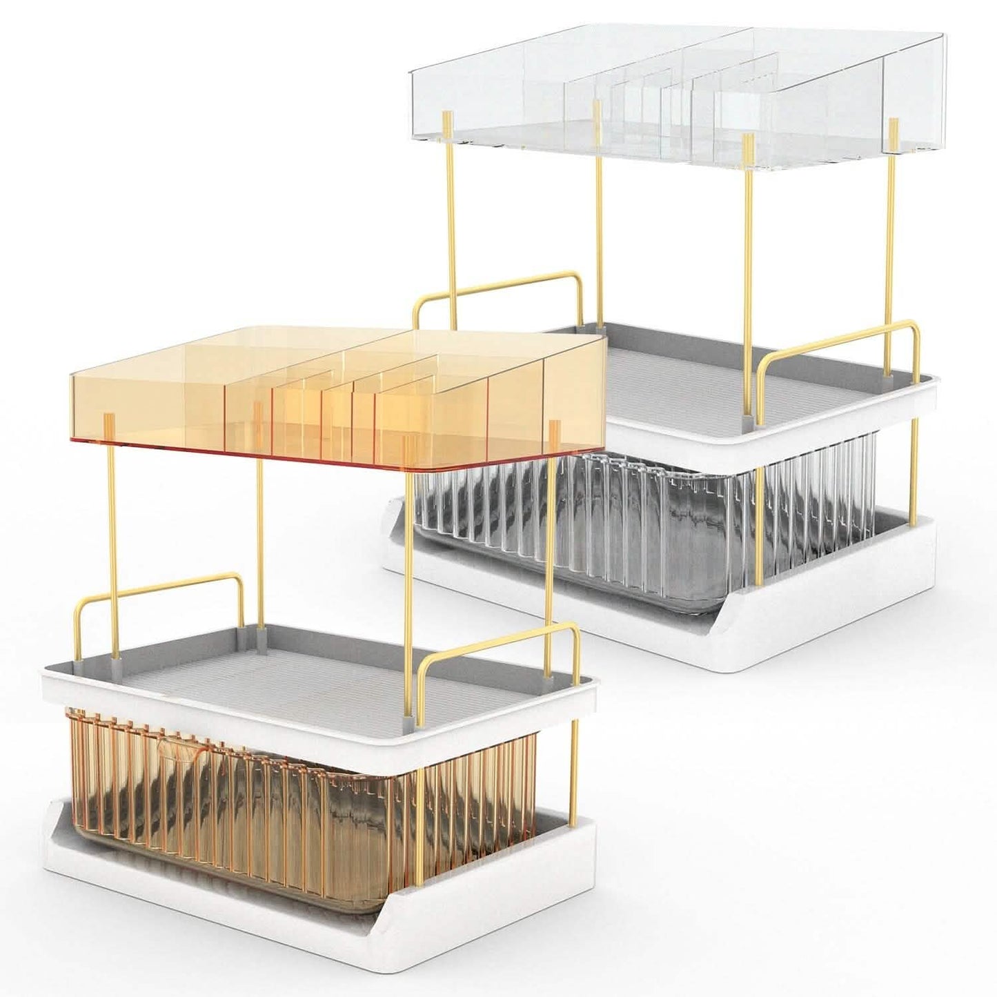 space-saving makeup organizer for small bathrooms, vanities, and dorm desks