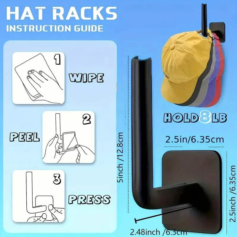 space-saving wall hat rack for apartments, dorm rooms, and small-space closets