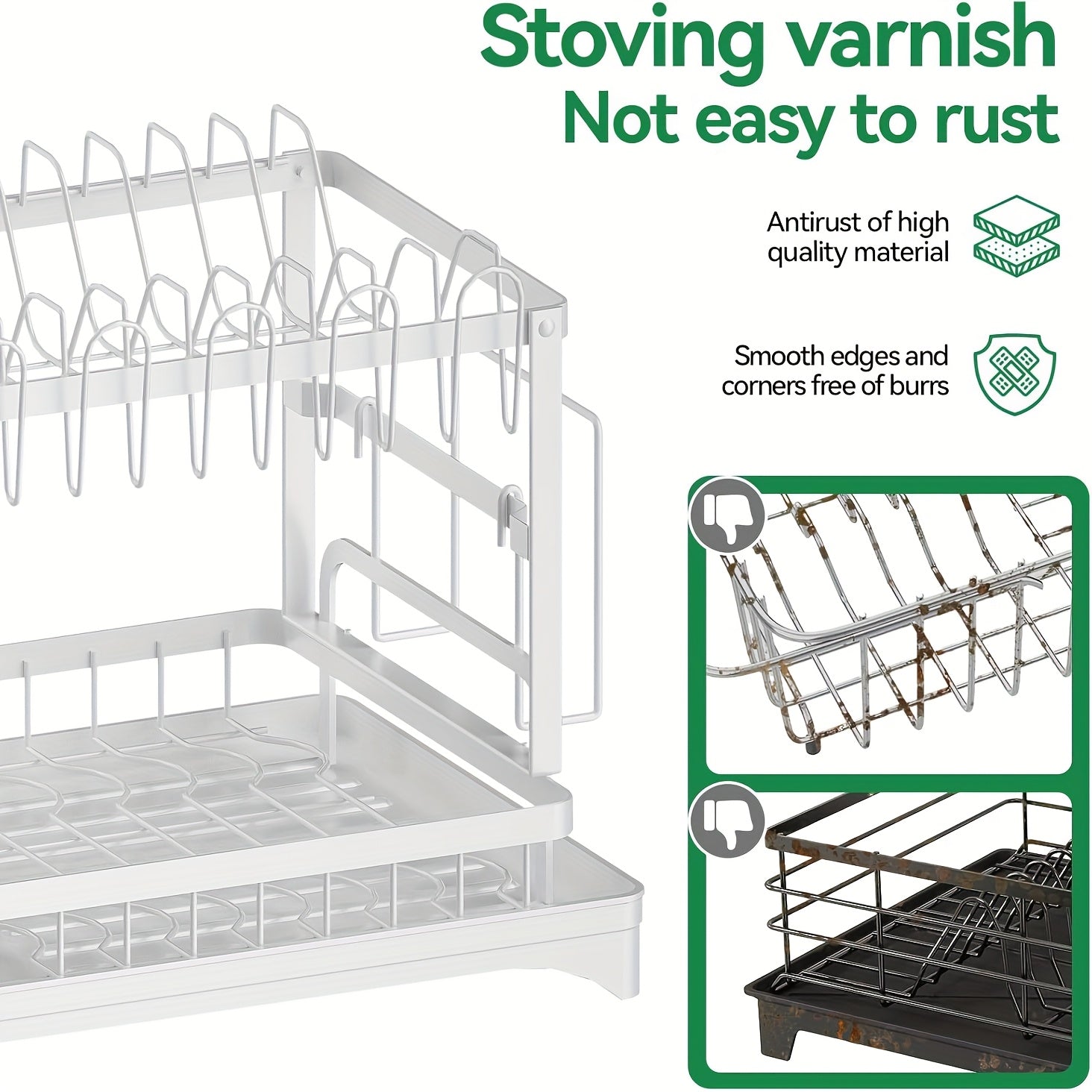 space-saving dish drying rack for apartments, dorm kitchens, and compact cooking spaces
