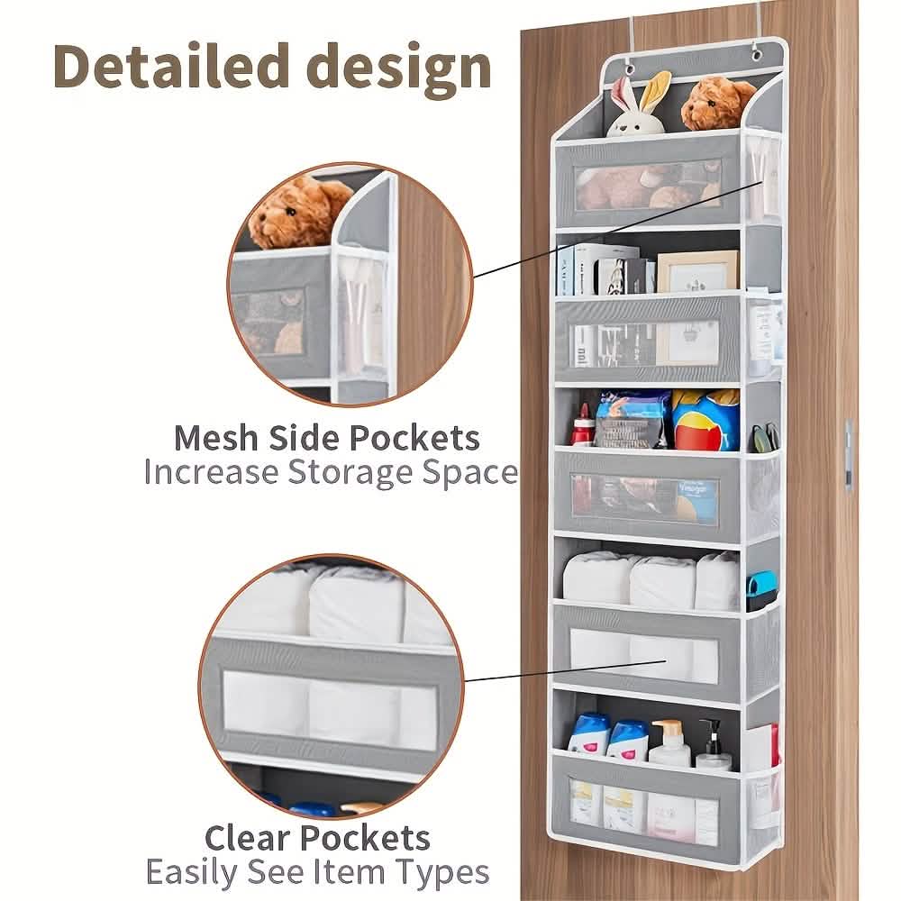 space-saving over the door organizer for apartments, dorms, and homes short on shelf space