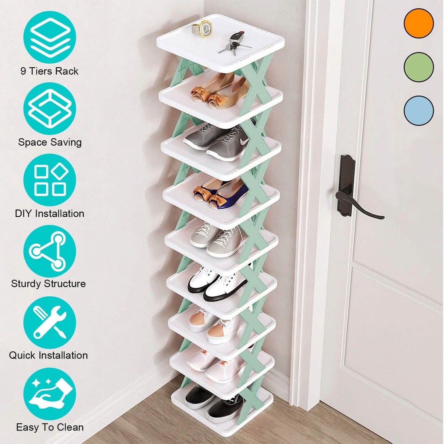 space-saving shoe rack organizer for apartments, dorms, and small entryways