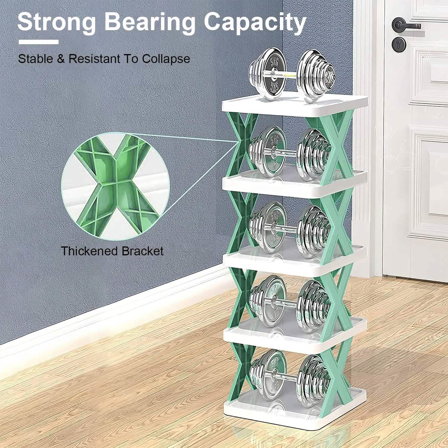 Narrow Shoe Rack Organizer 9-Tier - Vertical Storage for Small Spaces for entryway or closet