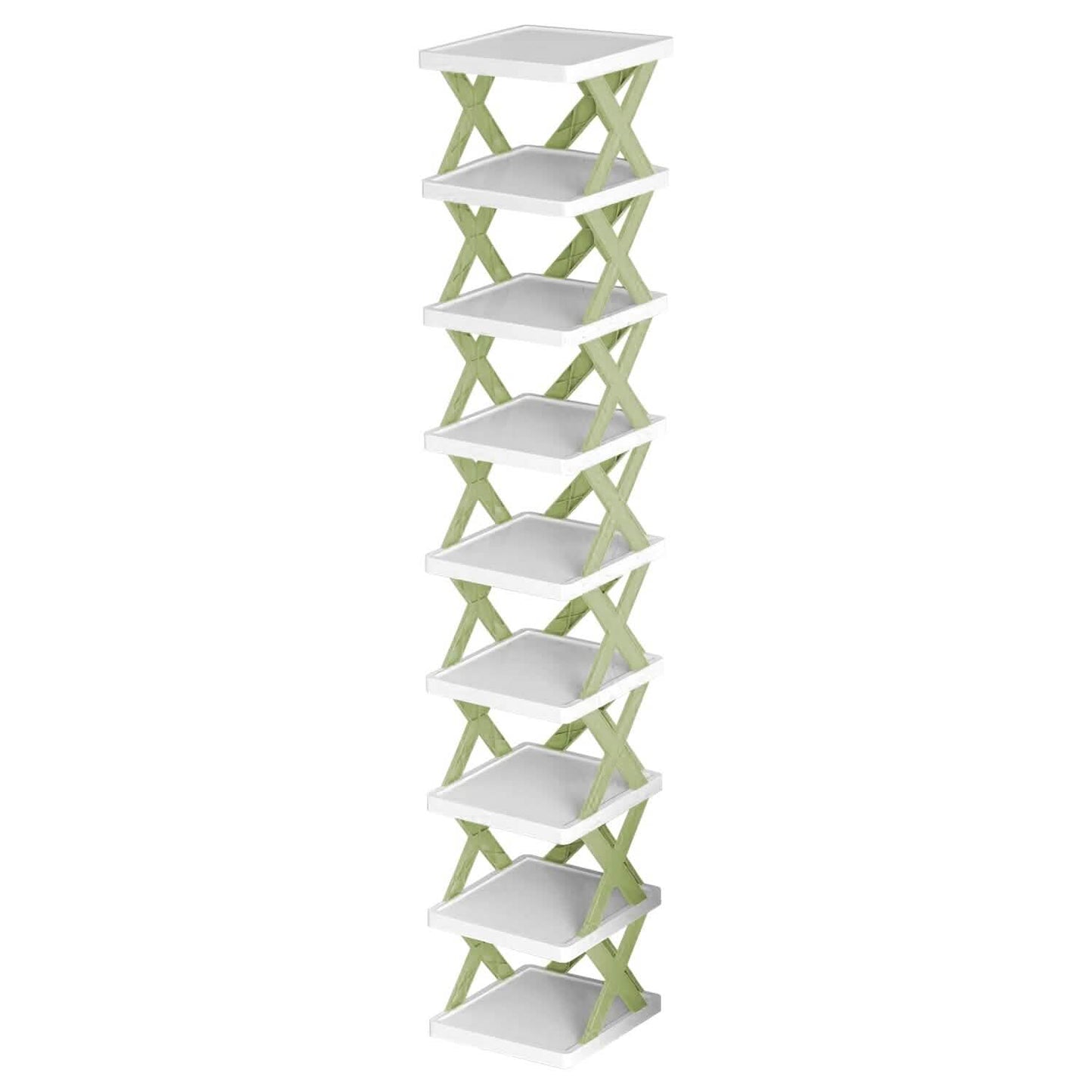 narrow shoe rack organizer 9-tier - vertical storage for small spaces in a entryway or closet setup