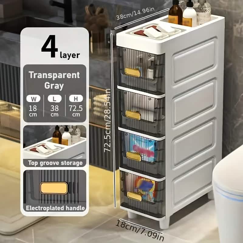 space-saving multi drawer storage cabinet for apartments, dorms, and rooms that need slim storage