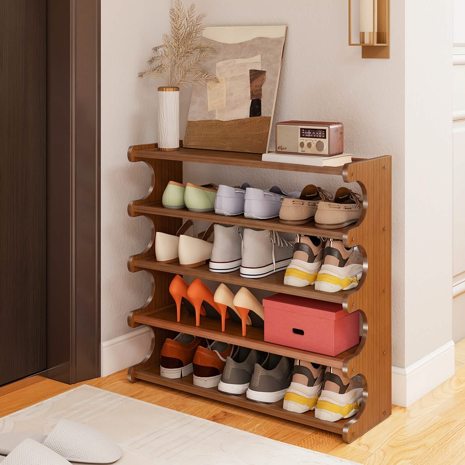 shoe rack organizer for small-space organization