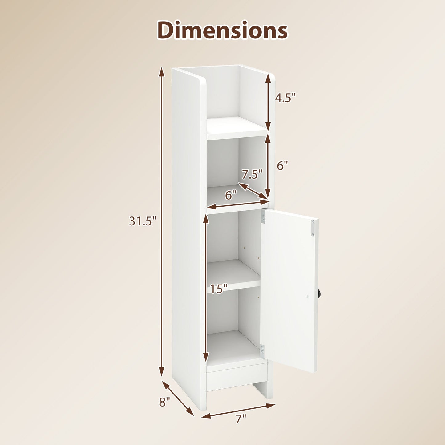 bathroom storage cabinet for small-space organization