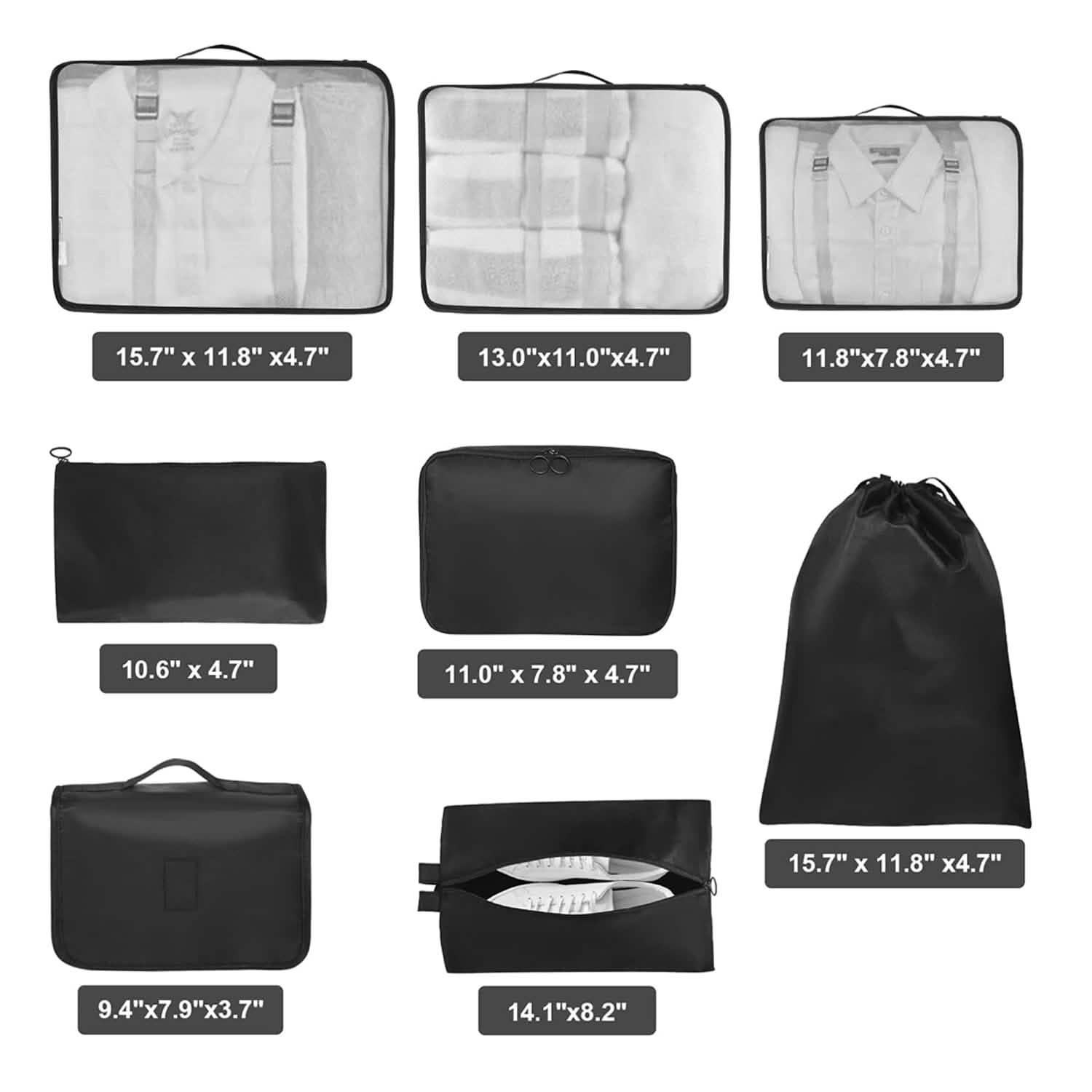 space-saving packing cubes for travel, dorm move-ins, and organized packing routines