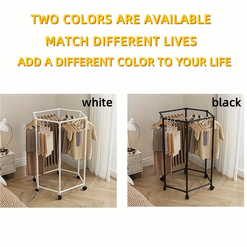 rotating clothing rack for small-space organization
