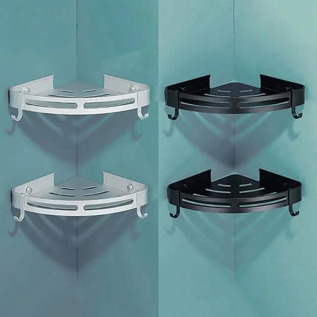 Aluminum Shower Corner Shelf - Wall-Mounted Triangle Storage Rack for shower