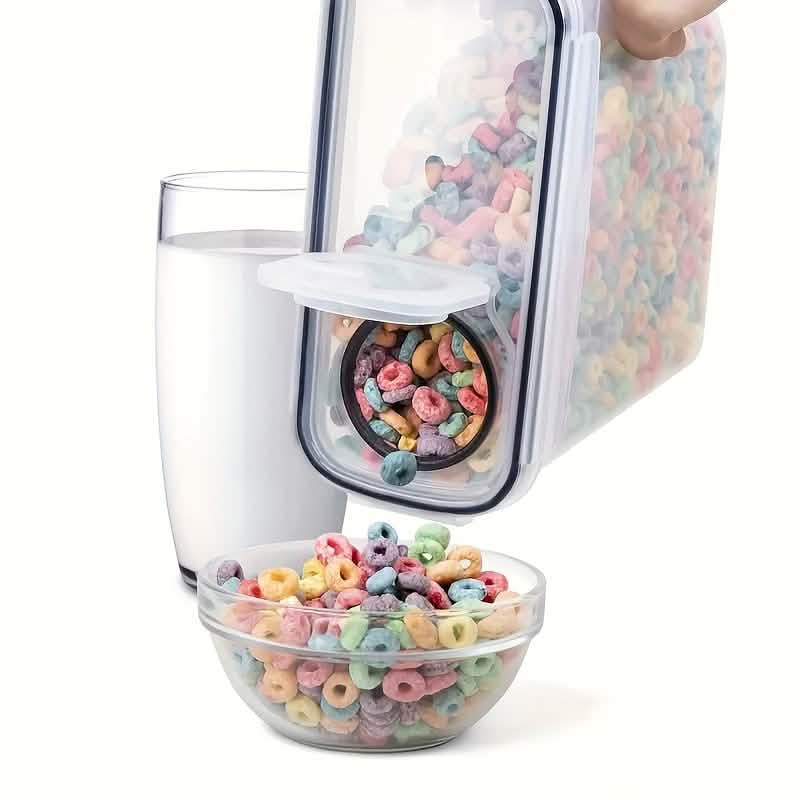 space-saving airtight cereal storage containers for organized pantries, meal prep routines, and small kitchens