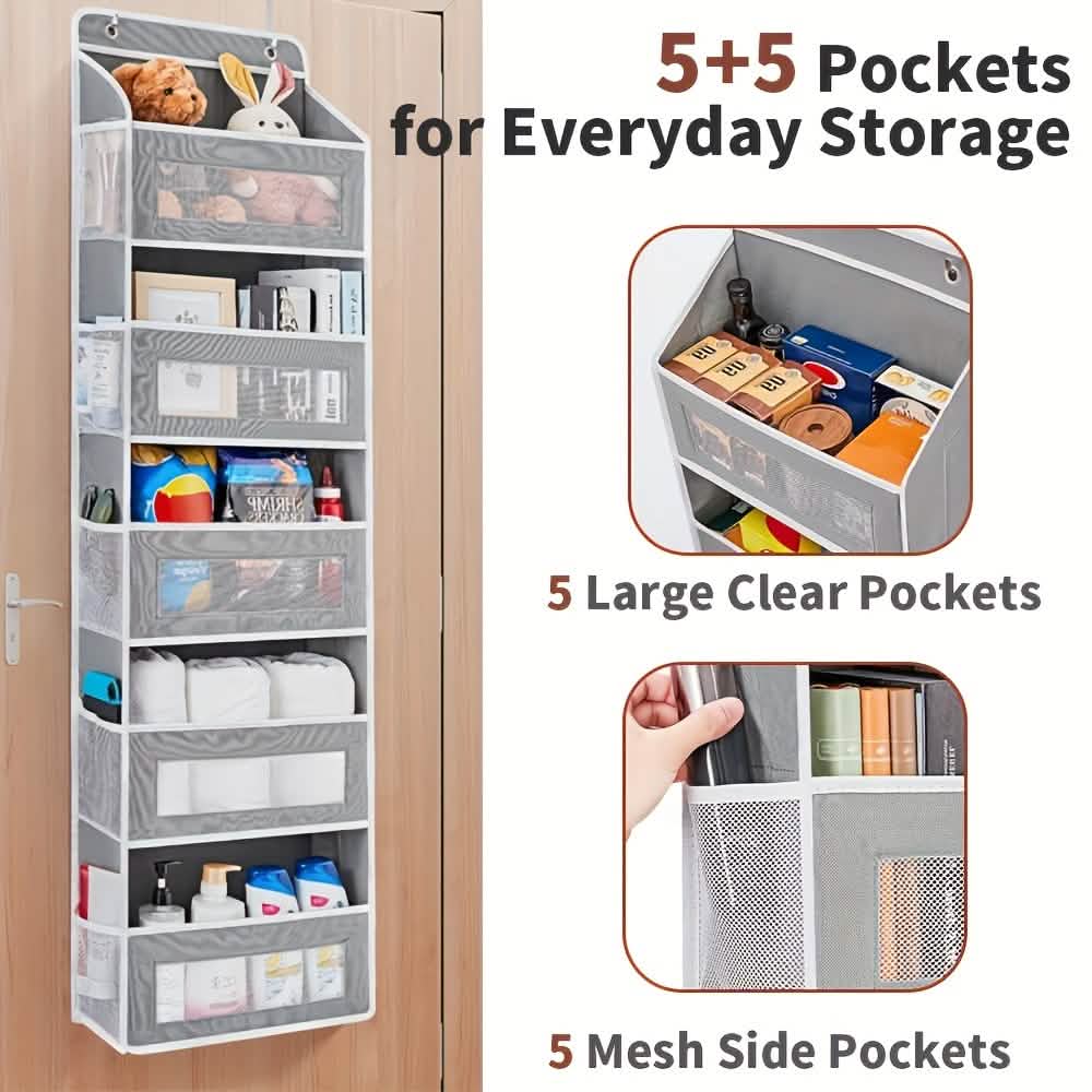 5-Tier Over-the-Door Storage Box Organizer for door
