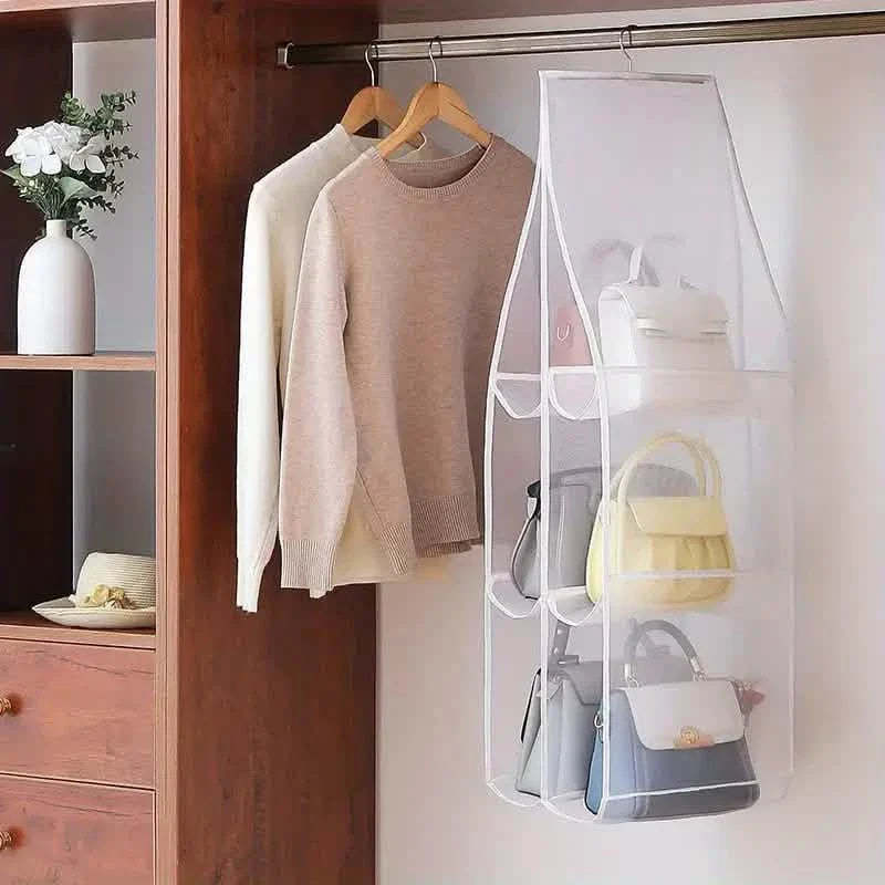 purse organizer for closet for small-space organization