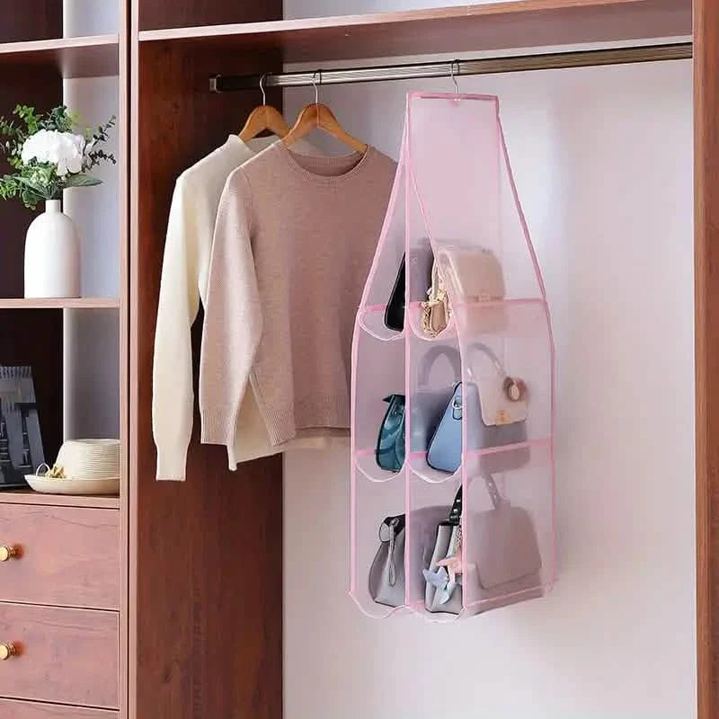 purse organizer for closet for small-space organization