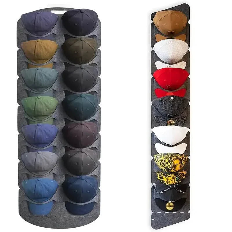hanging hat organizer for small-space organization