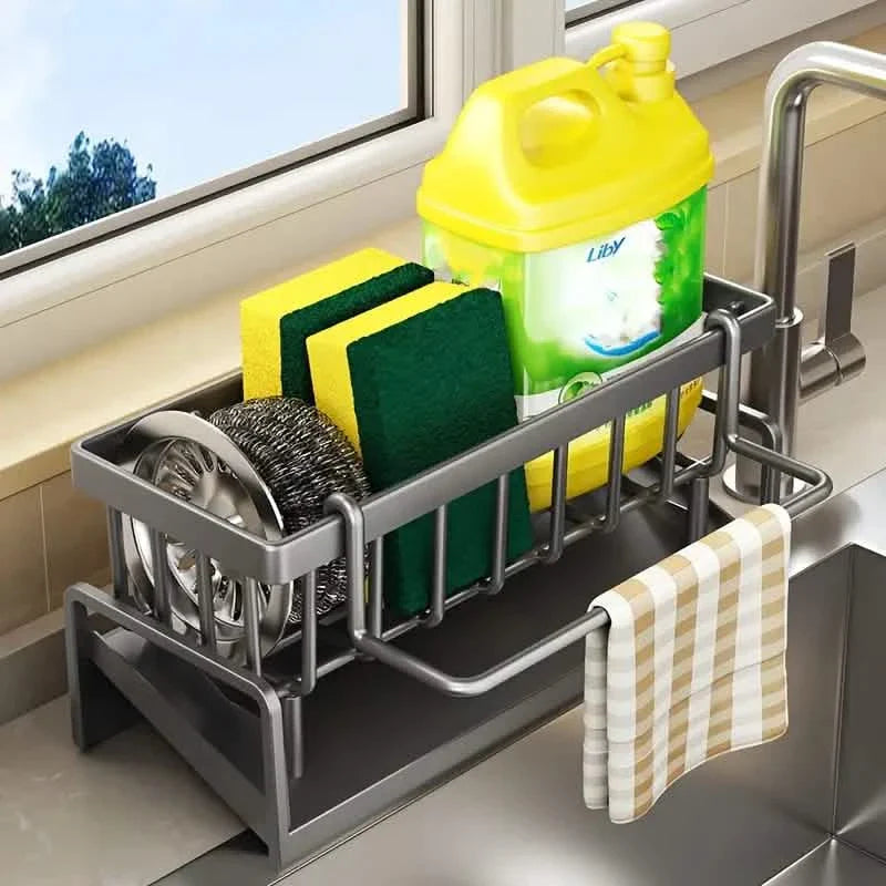 space-saving sink organizer rack for apartments and tidy kitchen setups