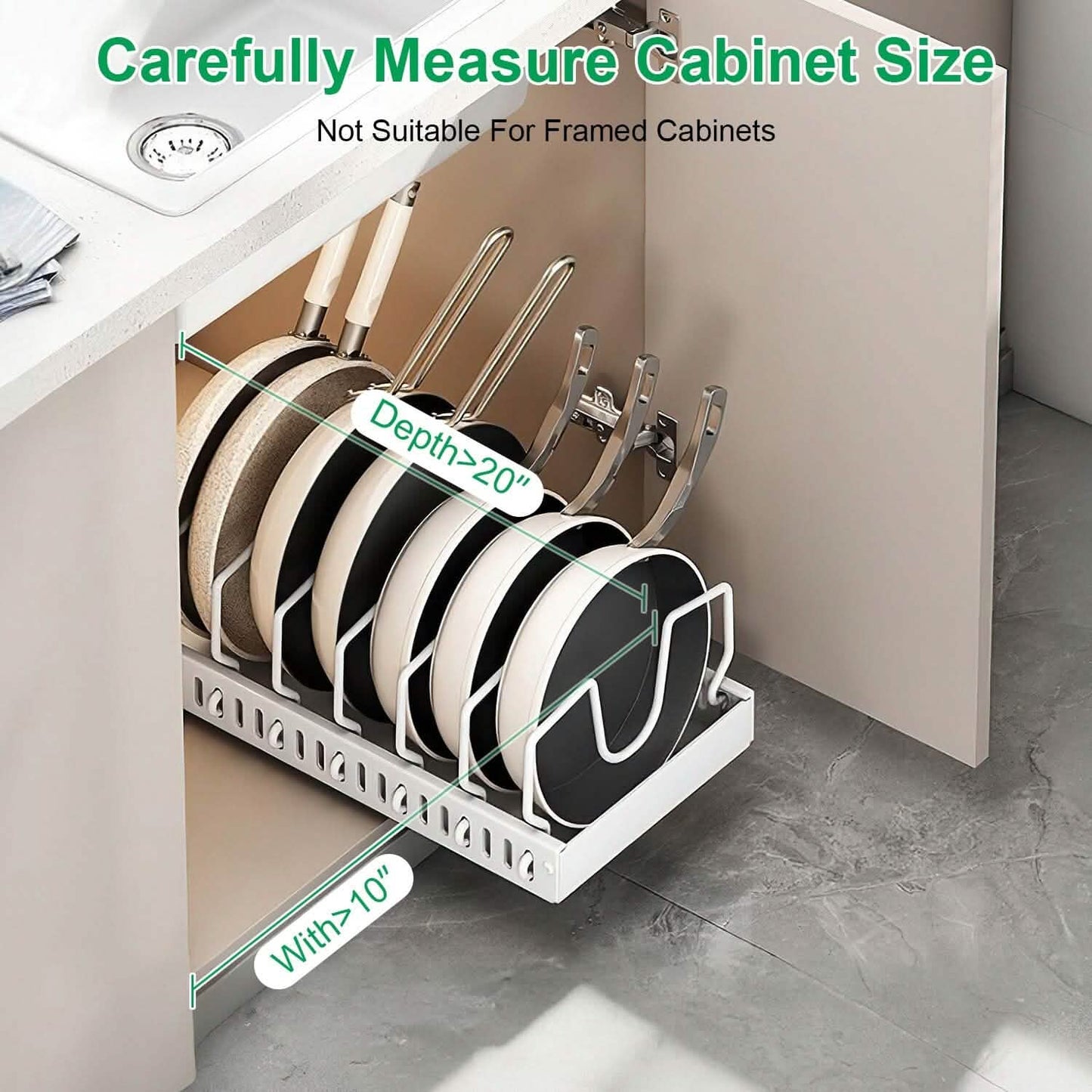 pots and pans organizer for small-space organization