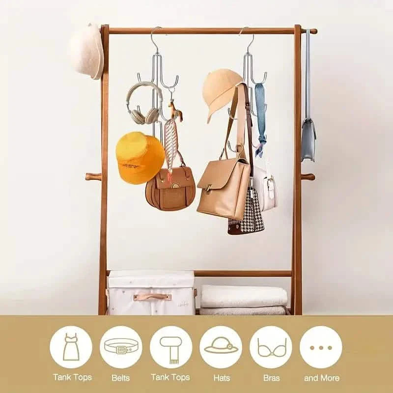 Rotating Purse Hanger Organizer - 360 Closet Storage for Handbags organizer detail